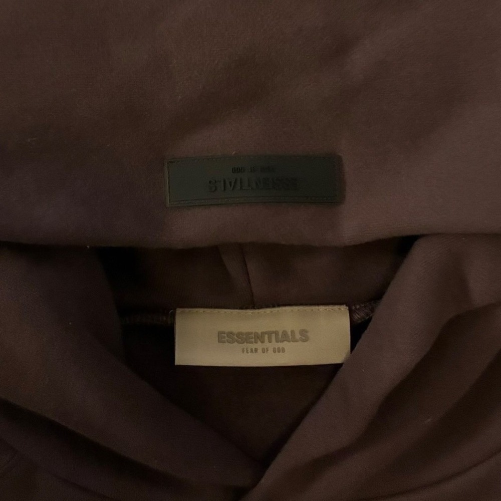 ESSENTIALS Fear of God PLUM Hoodie Limited Edition Oversized Pullover Large NWT - Picture 12 of 12